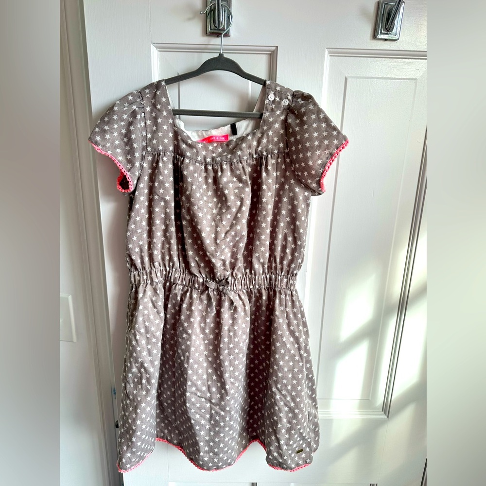 Ikks love & fun Grey Star Dress girls size 10